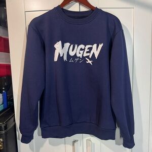 Mugen Power Blue Sweatshirt Men's Large Japan Pullover Cotton Blend Honda